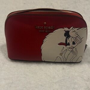 Kate Spade Red and White Character Cosmetic Pouch